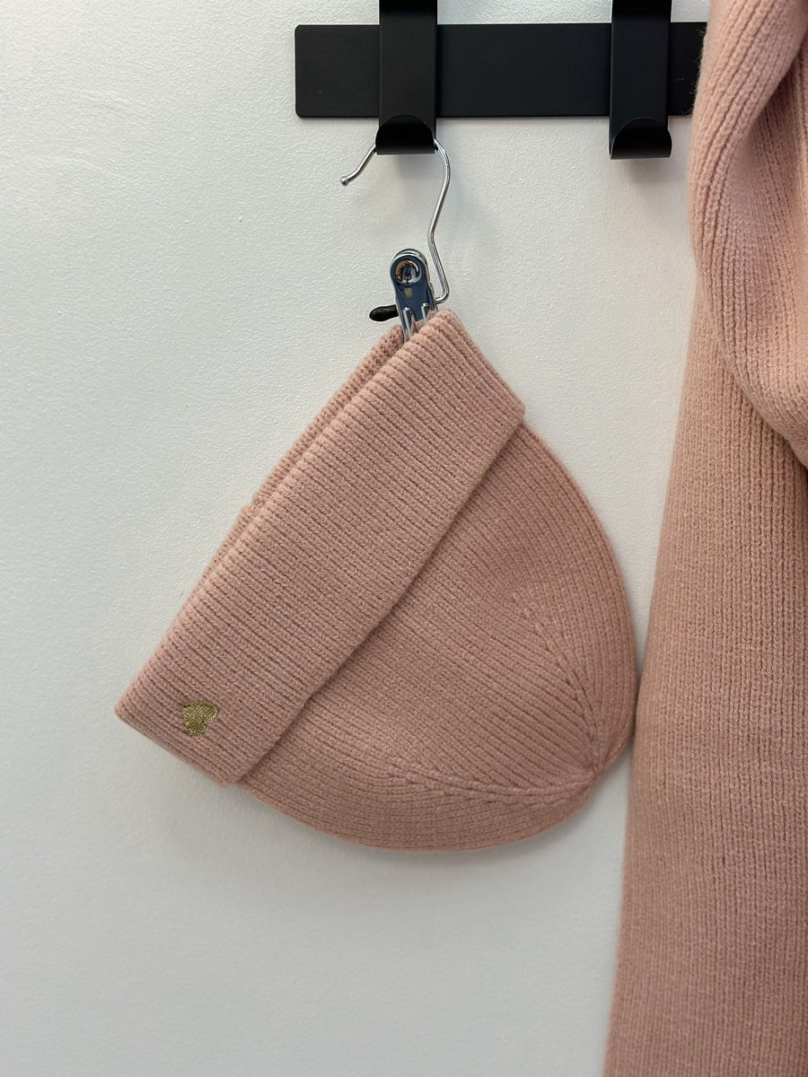 Ensemble écharpe Et Bonnet Lili Gaufrette - Rose Avec Broderie - Taille 98/104 (3-4 Ans) - Occasion