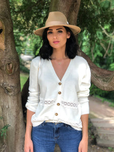 Gilet Scarlette écru