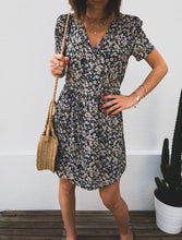 Robe Colette imprimé fleuri noir