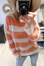 PULL RAYURES CORAIL