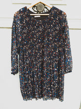 Robe Elène imprimée léopard bleu