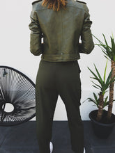 Veste motard Denisa kaki