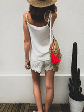 Top Cerise blanc