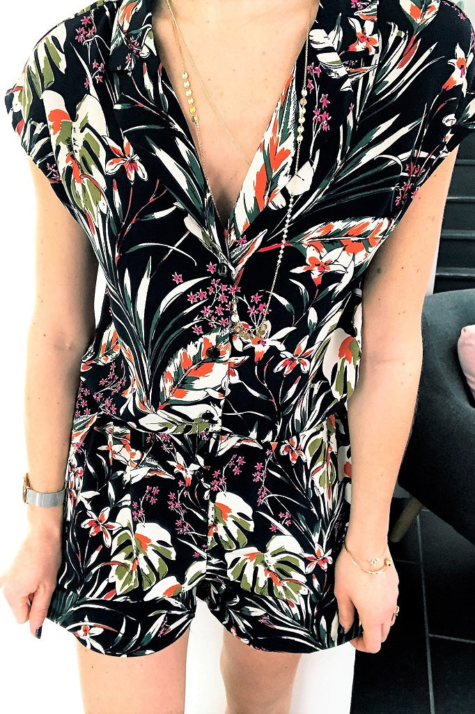 Combi-short Alvira imprimé fleurs