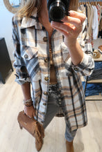 VESTE CARREAU CAMEL