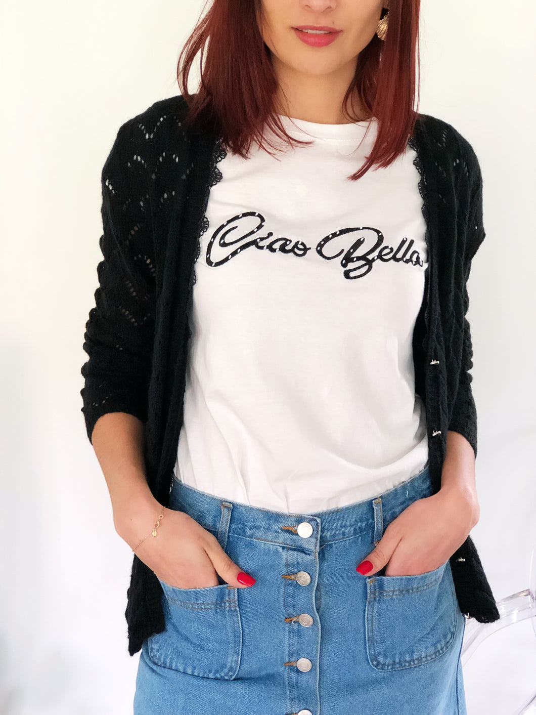 Tshirt Ciao Bella blanc