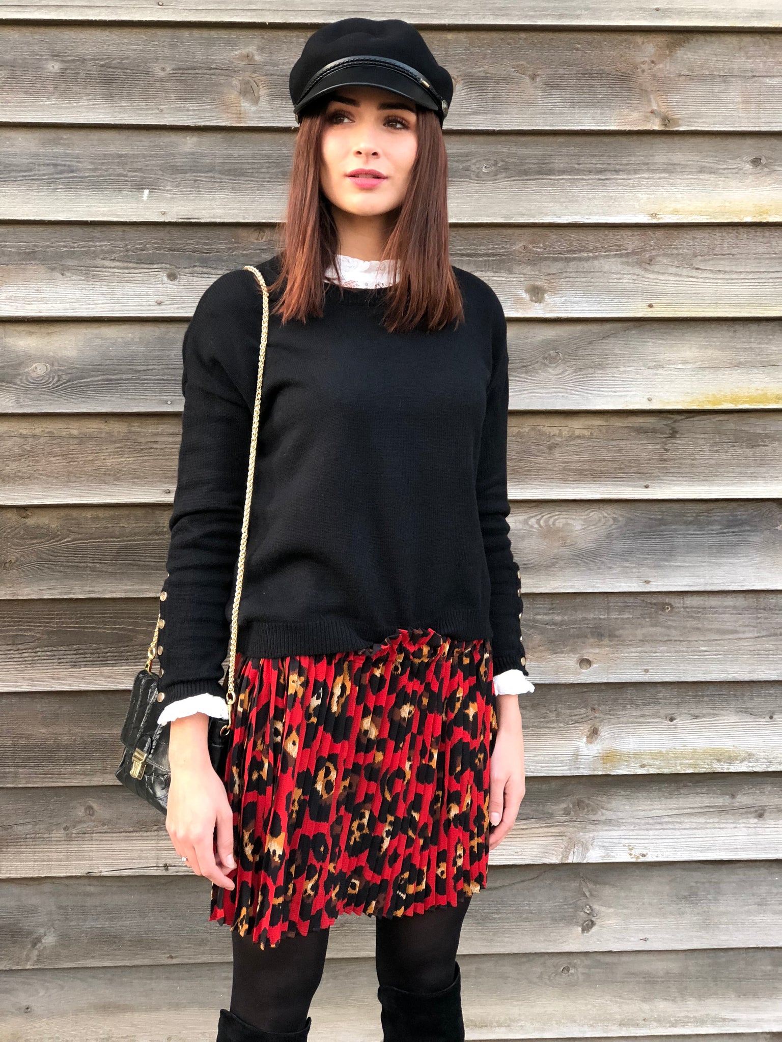 Jupe top rouge leopard