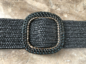 Ceinture tressée noire
