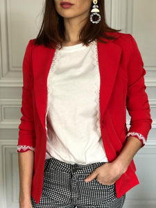 Veste blazer Louise rouge