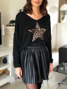 Jupe Hortense plissée noire