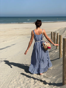 Robe longue Rebecca rayé