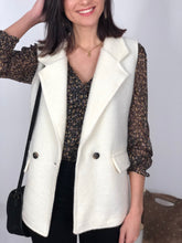Veste Adèle sans manches écru