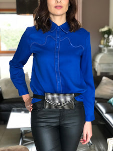 Chemise Isabella bleu électrique