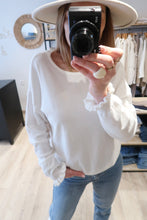 PULL ECRU RUBAN DOS