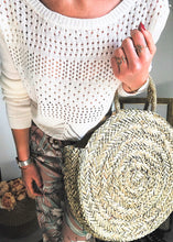 Sac panier rond en paille