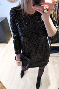 ROBE PAILLETE NOIR