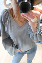 BLOUSE COL V VERT