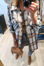 VESTE CARREAU CAMEL