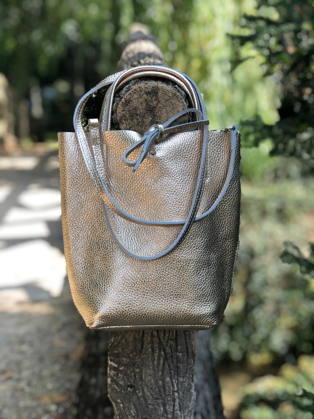 Sac best sale cuir doré