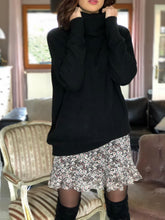 Pull col roulé Honorée noir