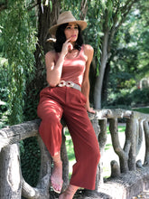 Pantalon large Suzanne rouille