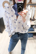 CHEMISE IMPRIMEE FLEURS BLEUES