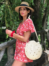 Sac rond raphia