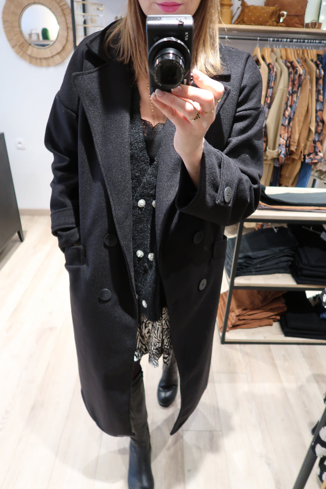 MANTEAU LONG NOIR