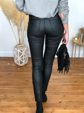 Pantalon Twiggy enduit noir