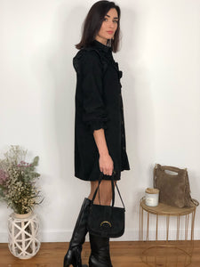 Sac anneau cuir noir