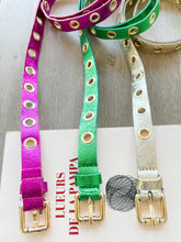 Ceinture fine pailletée verte