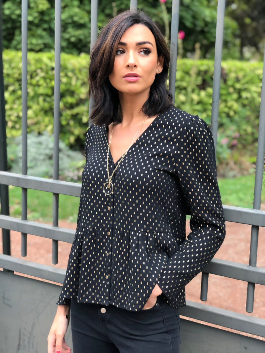 Blouse Violette noire