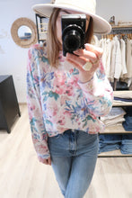 PULL FLEURS ROSE
