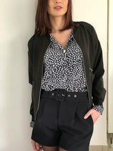 Blouse Janik imprimée noire et blanche