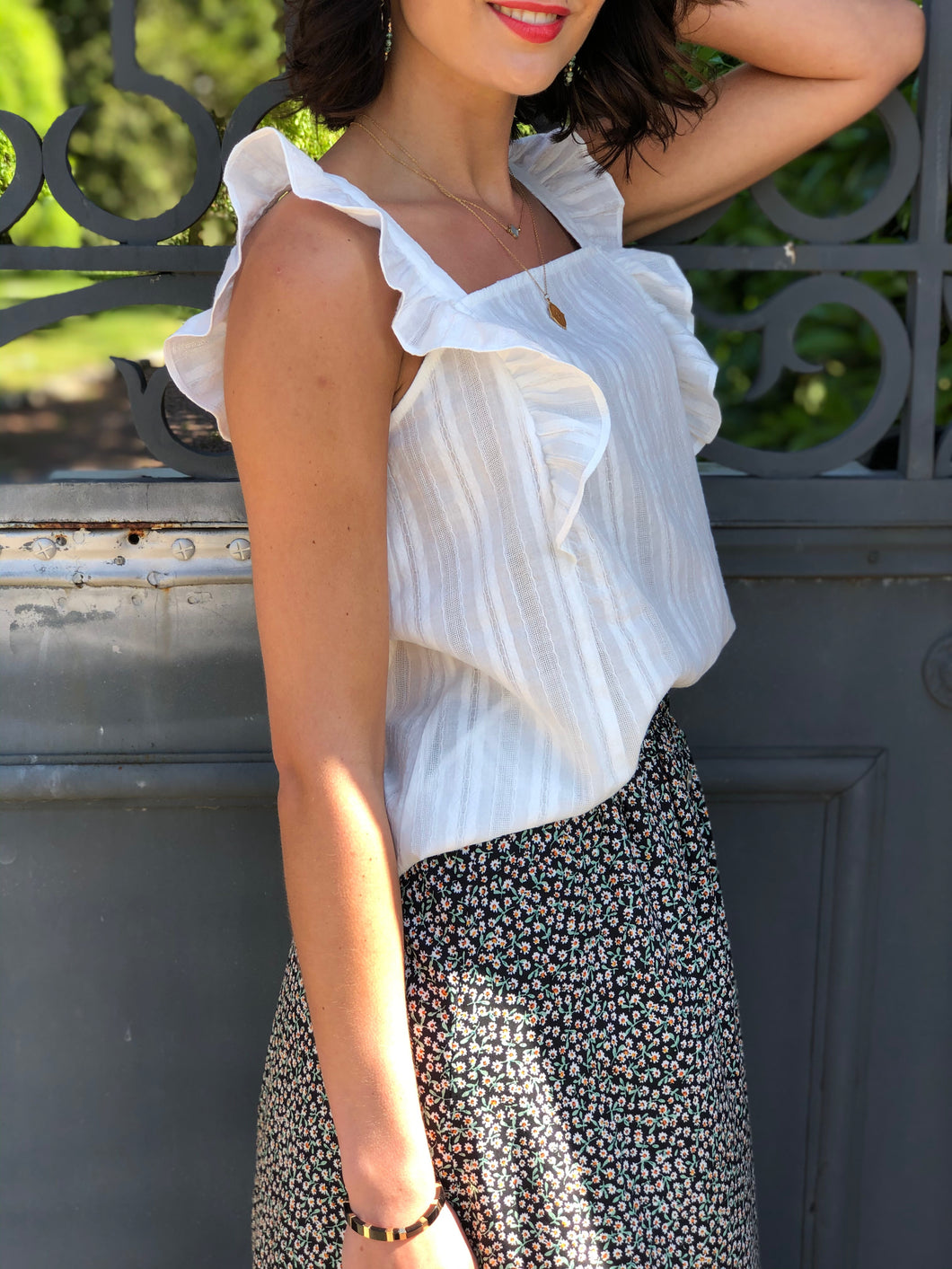 Top Fleurice blanc