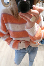 PULL RAYURES CORAIL