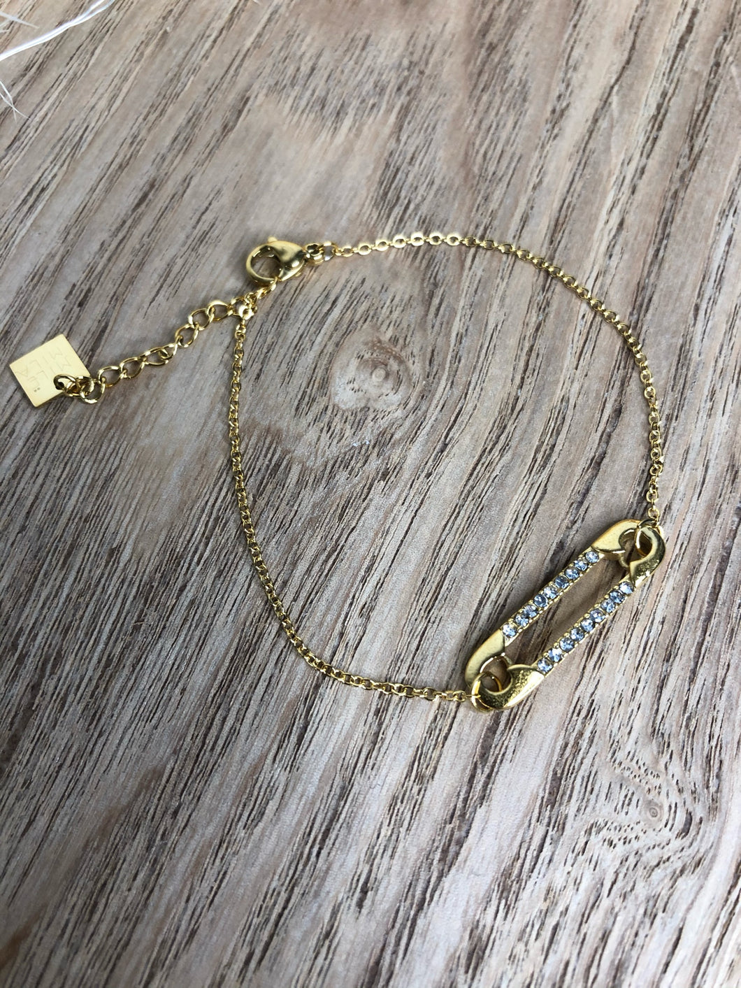Bracelet épingle doré