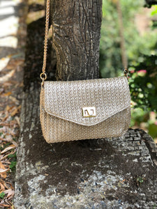 Sac bandoulière doré