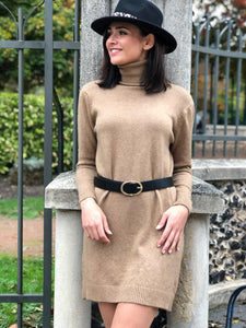 Robe pull Angie camel