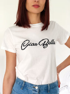 Tshirt Ciao Bella blanc