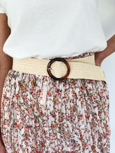 Ceinture tressée beige