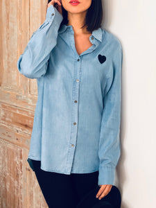Chemise Sarah bleue