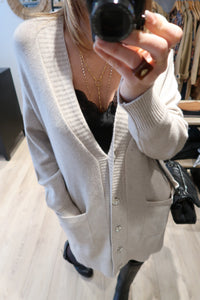 GILET LONG BEIGE