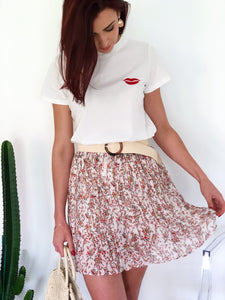 Ceinture tressée beige