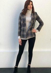 Veste blazer Gilie à carreaux