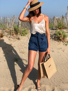 Short Rosie denim foncé
