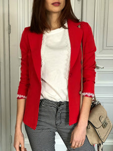 Veste blazer Louise rouge
