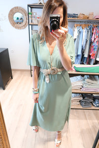 ROBE RITA VERT D'EAU