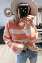 PULL RAYURES CORAIL