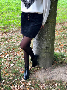 Jupe Ester velours noir